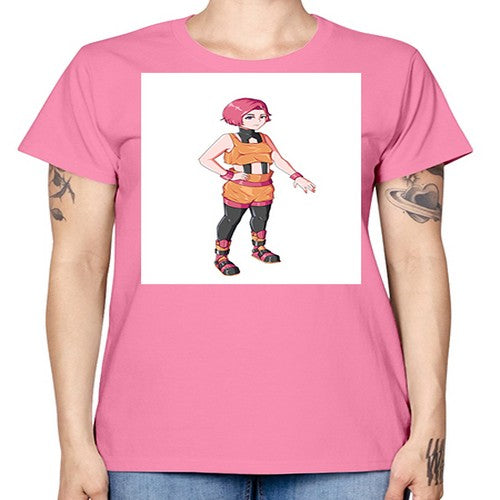 street girl wear orange outfit16# - anime -  Missy T-Shirt