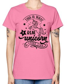 this is what a real unicorn black 436# - unicorn -  Missy T-Shirt