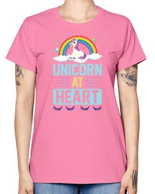 unicorn at heart 448# - unicorn -  Missy T-Shirt