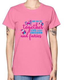 we go to together like unicorn and fairies 542# - unicorn -  Missy T-Shirt