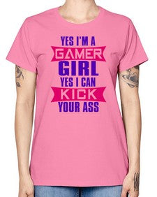 yes im a gamer girl yes i can kick your ass 169# - video games -  Missy T-Shirt