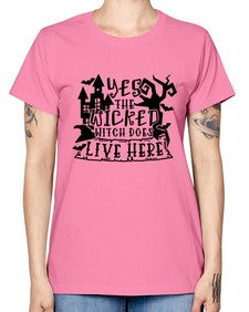 yes the wicked witch does live here 2# - witch -  Missy T-Shirt