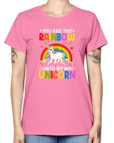 you are the rainbow to my unicorn 562# - unicorn -  Missy T-Shirt