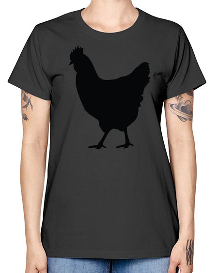 Chicken Silhouette 3# - chicken -  Missy T-Shirt