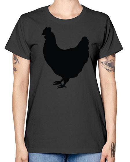 Chicken Silhouette 4# - chicken -  Missy T-Shirt