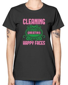 Cleaning spaces creating happy faces Style 93# - cleaner -  Missy T-Shirt