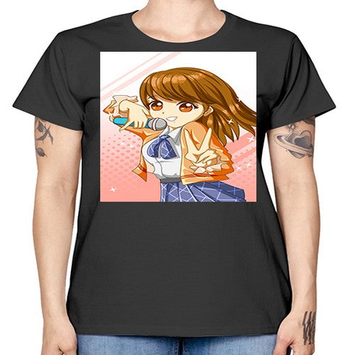 Cute teenage student girl singing song 47# - anime -  Missy T-Shirt