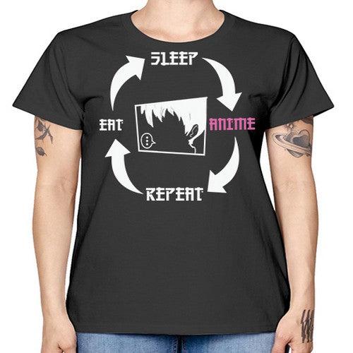Eat Sleep Anime Repeat Anime Anime 226# - anime -  Missy T-Shirt