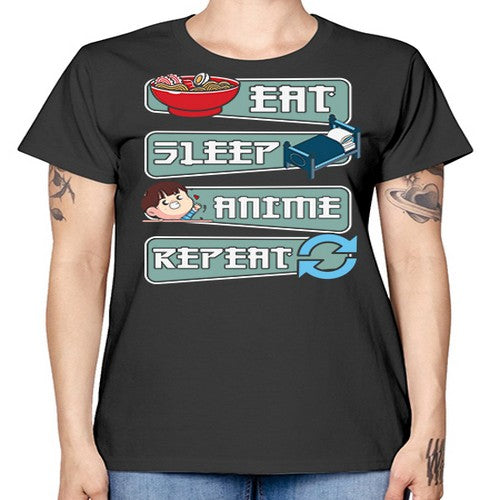 Eat Sleep Anime Repeat Anime Manga 227# - anime -  Missy T-Shirt