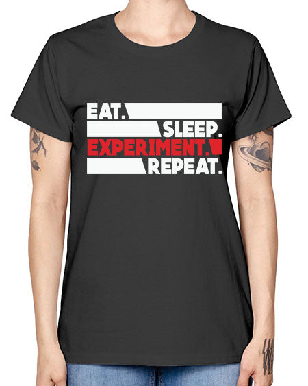 EatSleepExperimentRepeatScientistSkinite Scientist Skinite 274# - general science -  Missy T-Shirt