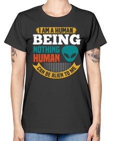 I am a human being nothing is alien to me 7# - ufo -  Missy T-Shirt