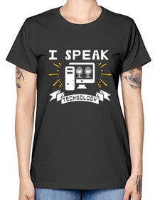 I speak technology 37# - computer -  Missy T-Shirt