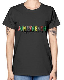 Juneteenth Independence Day 37# - black juneteenth -  Missy T-Shirt