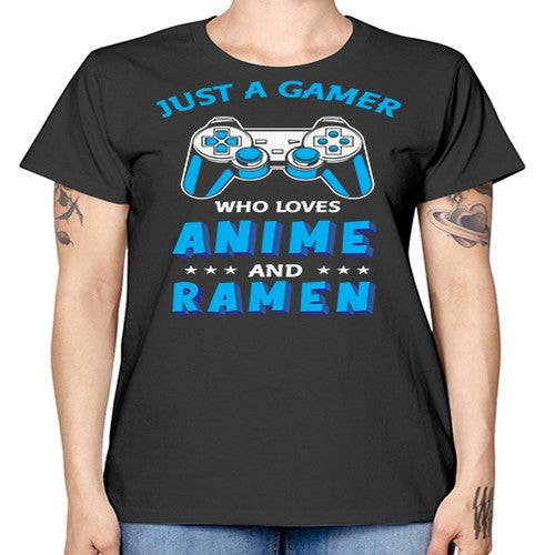 Just A Gamer Who Loves Anime and Ramen 262# - anime -  Missy T-Shirt