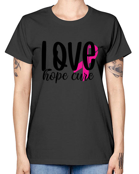Love Hope Cure 13# - breast cancer -  Missy T-Shirt