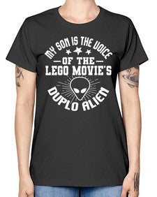 My son is the voice of the logo movies 34# - ufo -  Missy T-Shirt