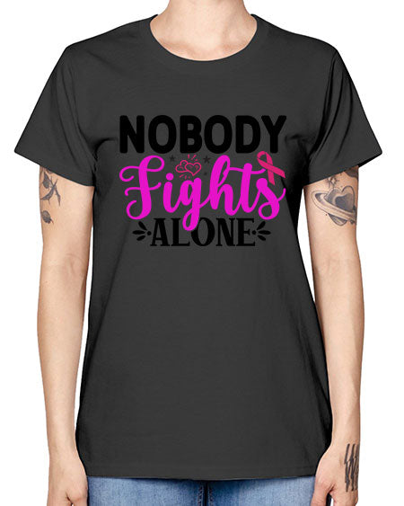 Nobody Fights Alone 12# - breast cancer -  Missy T-Shirt