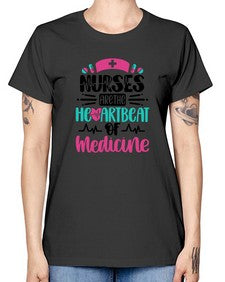 Nurses Are The Heartbeat Style Style 1232# - nurse -  Missy T-Shirt