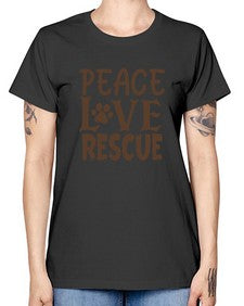 Peace Love Rescue Style 23# - cats -  Missy T-Shirt