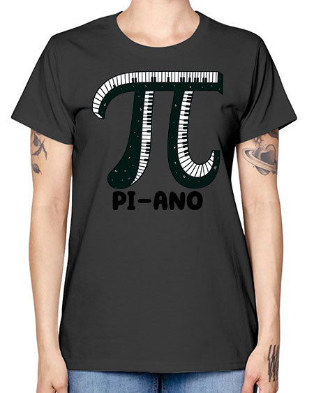 Piano Funny Math Music Sublimation 37# - pi -  Missy T-Shirt