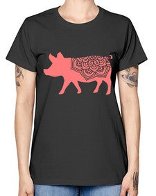 PigMandala 985# - mandala -  Missy T-Shirt