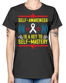Self wareness is a key to self mastery Style 32# - Self awareness -  Missy T-Shirt