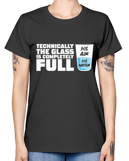 TechnicallytheGlassiscompletelyScientistSkinite Scientist Skinite 22# - general science -  Missy T-Shirt