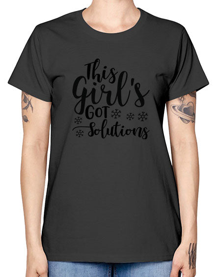This Girl s Got Solutions 17# - general science -  Missy T-Shirt