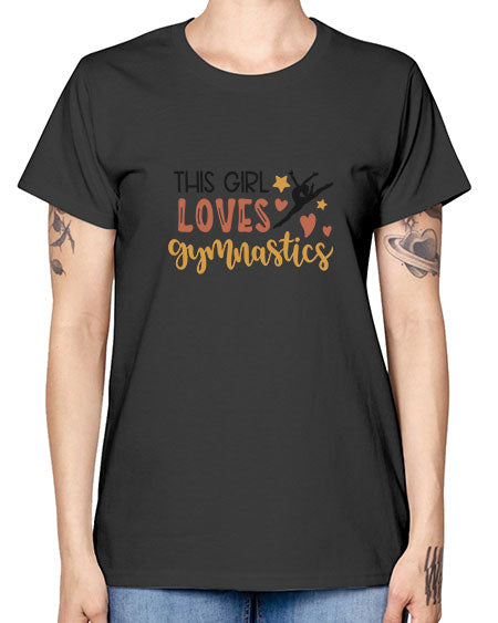This girl loves gymnastics - cheer -  Missy T-Shirt