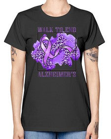 Walk o End AlzheimerS Purple Ribbon 220# - alzheimers -  Missy T-Shirt