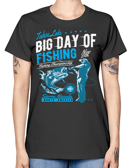 big day of fishing cs 65# - shark-fish -  Missy T-Shirt