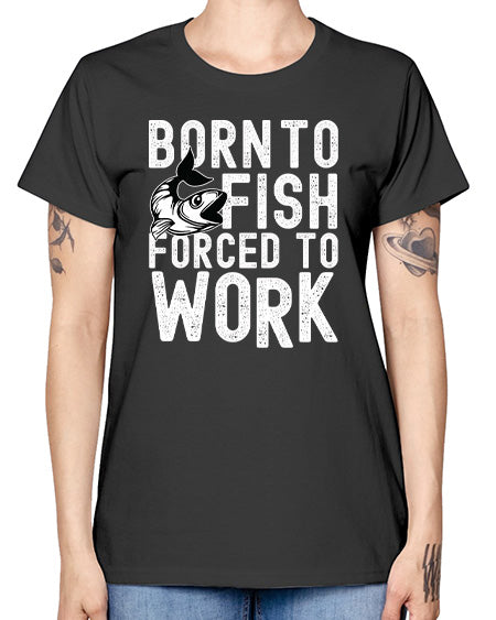 born to fish 64# - shark-fish -  Missy T-Shirt
