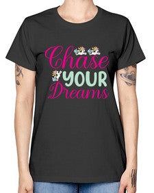 chase your dreams 79# - unicorn -  Missy T-Shirt