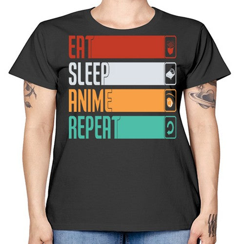 eat sleep anime repeat225# - anime -  Missy T-Shirt