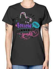 follow your inner sparkle 141# - unicorn -  Missy T-Shirt