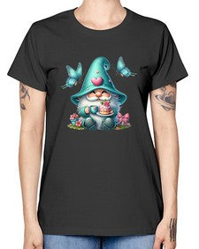 gnome with butterfly 14# - gnome -  Missy T-Shirt