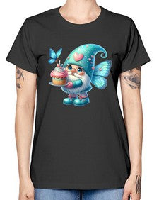 gnome with butterfly 20# - gnome -  Missy T-Shirt