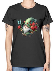 gnome with butterfly 24# - gnome -  Missy T-Shirt