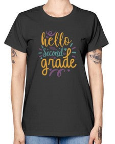 hello second grade 321# - second grade -  Missy T-Shirt