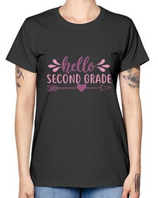 hello second grade 324# - second grade -  Missy T-Shirt