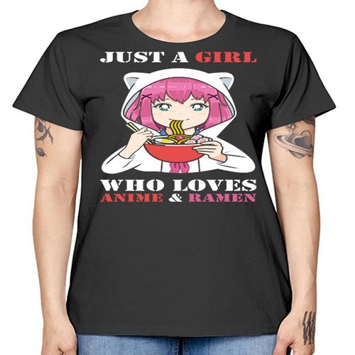 just a girl who loves anime and ramen258# - anime -  Missy T-Shirt