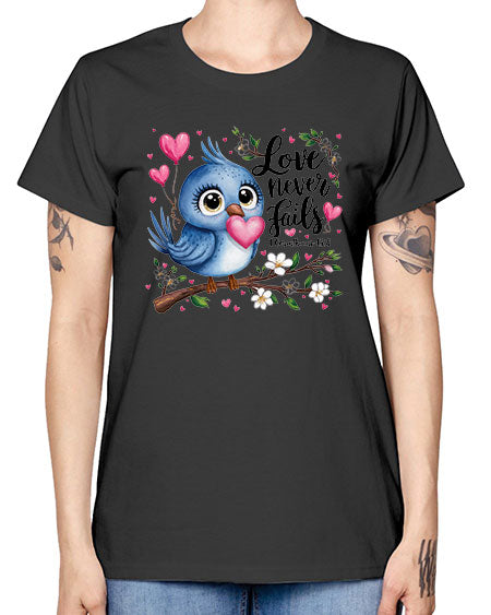 love never fails 63# - birds -  Missy T-Shirt