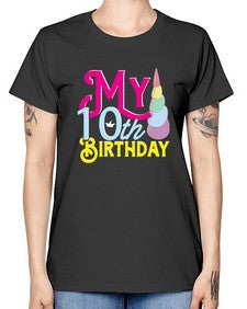 my 10th birthday 251# - unicorn -  Missy T-Shirt