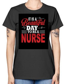nurse with backround 1225# - nurse -  Missy T-Shirt