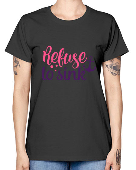 refuse to sink Style 4# - breast cancer -  Missy T-Shirt