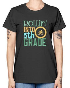 rollin into fifth grade 775# - fifth grade -  Missy T-Shirt