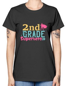 second Grade Superhero color 833# - second grade -  Missy T-Shirt