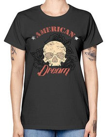 skullrose 1070# - skull and bones -  Missy T-Shirt