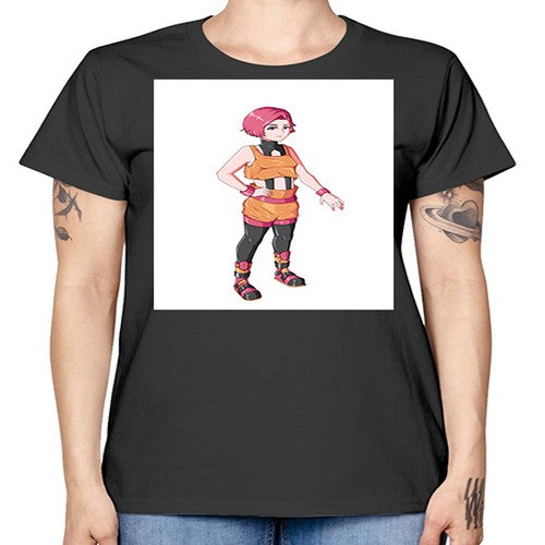 street girl wear orange outfit16# - anime -  Missy T-Shirt