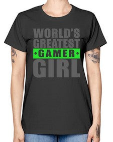 worlds greatest gamer girl 166# - video games -  Missy T-Shirt